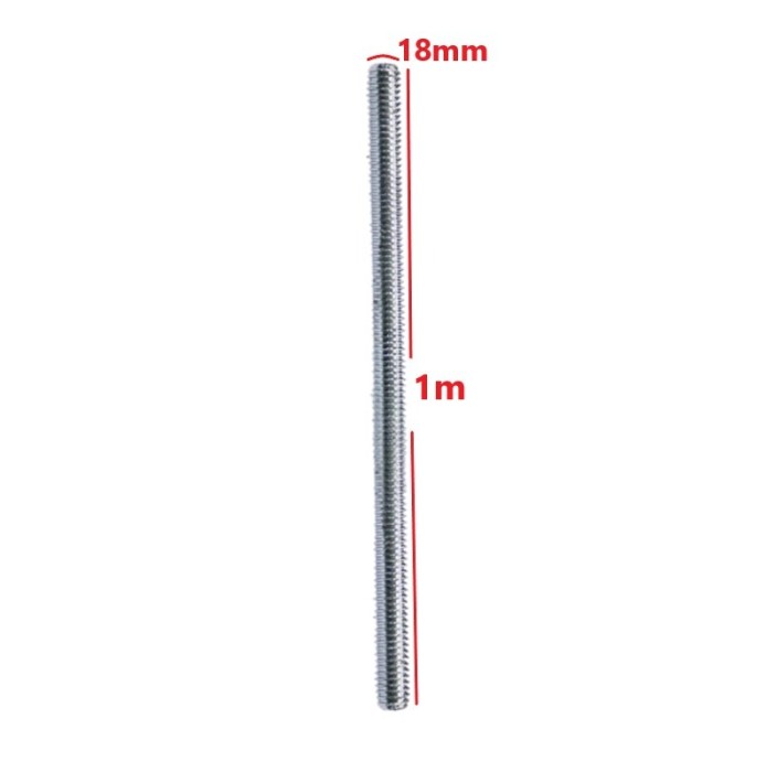 Ντίζα γαλβανιζέ M18, μήκος 1μ.