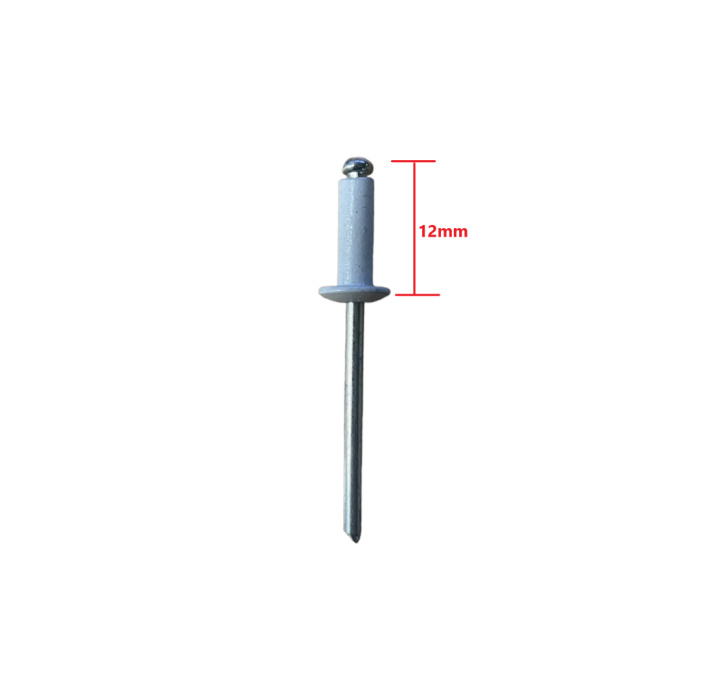 Πριτσίνι αλουμινίου 4x12mm σε χρώμα λευκό