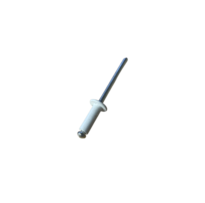 Πριτσίνι αλουμινίου 4x12mm σε χρώμα λευκό