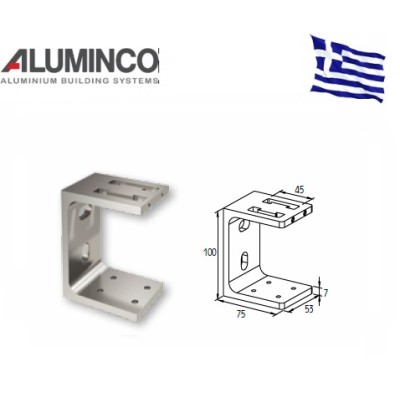 Εξωτερικό στήριγμα κολώνας F50-108 Aluminco 4142