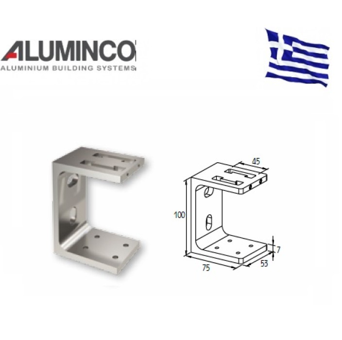 Εξωτερικό στήριγμα κολώνας F50-108 Aluminco 4142