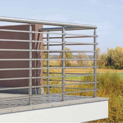 Κάγκελα αλουμινίου τύπου INOX F50 Accord Quattro Aluminco (τιμή τρέχοντος μέτρου)