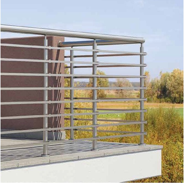Κάγκελα αλουμινίου τύπου INOX F50 Accord Quattro Aluminco (τιμή τρέχοντος μέτρου)