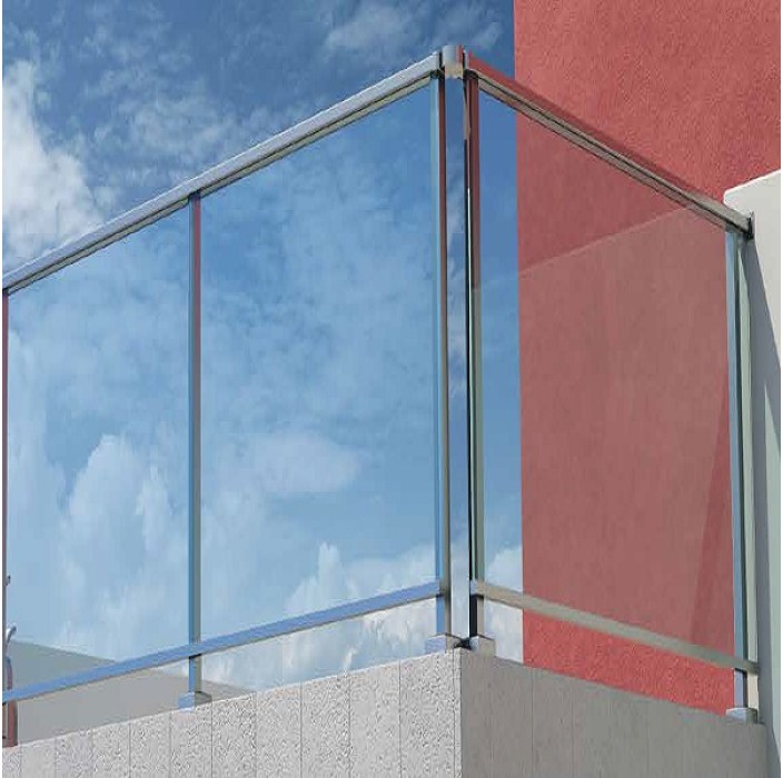 Κάγκελα αλουμινίου τύπου INOX F50 Frame Aluminco (τιμή τρέχοντος μέτρου)