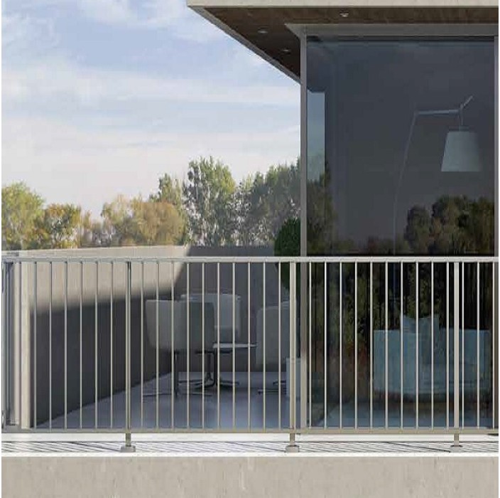 Κάγκελα αλουμινίου τύπου INOX F50 VERTICAL-Q Aluminco (τιμή τρέχοντος μέτρου)