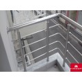 Κάγκελα μπαλκονιού ή σκάλας, αλουμινίου τύπου INOX F50 Accord Aluminco (τιμή τρέχοντος μέτρου)