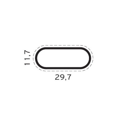 10-8012 οβαλίνα 30*15 ΧΡ. 9016 ΛΕΥΚΟ 6Μ*