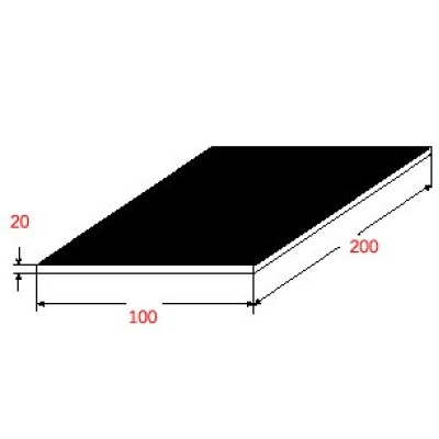 Λαμαρίνα Σιδήρου Μαύρη 1000x2000x20mm