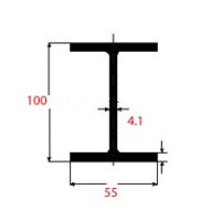 Ητα IPE Μαύρο 100x55x4.1mm 6m