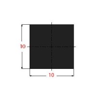 Μασίφ Τετράγωνο Μαύρο 10x10 6m 
