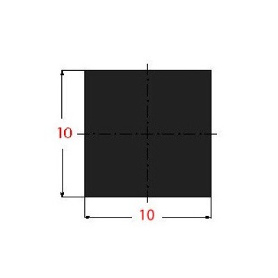 Μασίφ Τετράγωνο Μαύρο 10x10 6m 