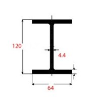 Ητα IPE Μαύρο 120x64x4.4mm 6m