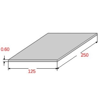 Λαμαρίνα Σιδήρου Γαλβανιζέ 1250x2500x0.60mm