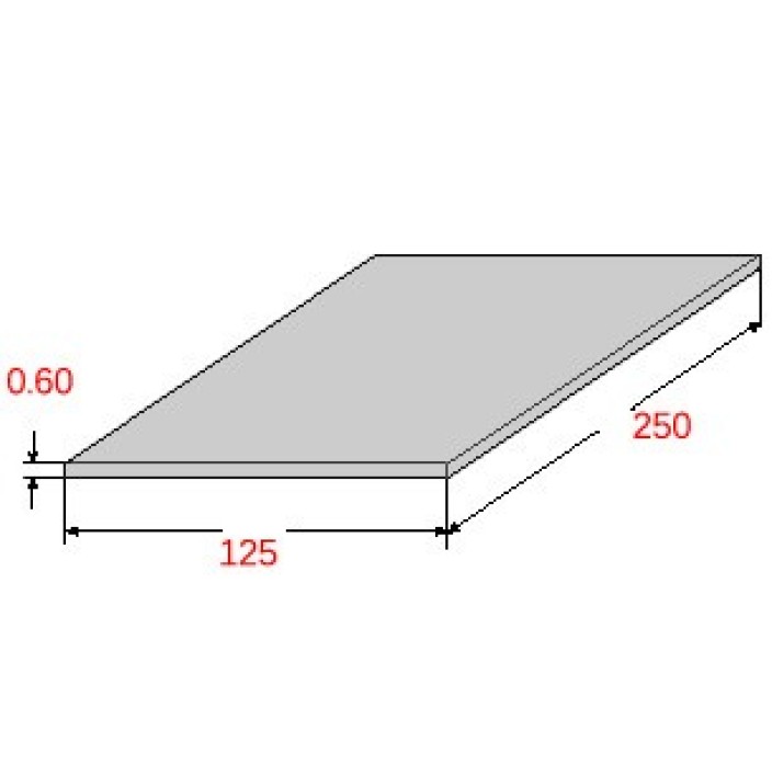 Λαμαρίνα Σιδήρου Γαλβανιζέ 1250x2500x0.60mm