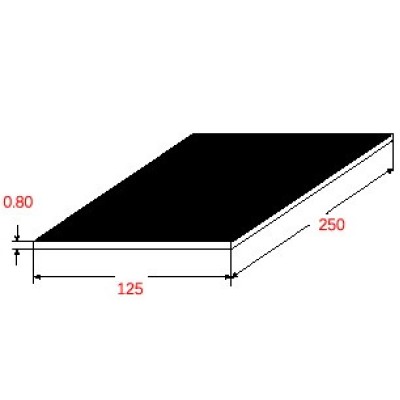 Λαμαρίνα Σιδήρου Μαύρη 1250x2500x0.80mm