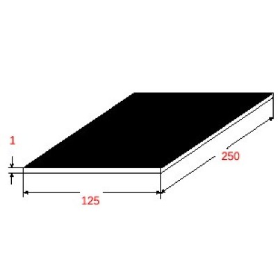 Λαμαρίνα Σιδήρου Μαύρη 1250x2500x1mm