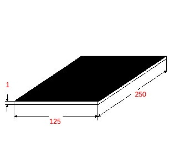 Λαμαρίνα Σιδήρου Μαύρη 1250x2500x1mm