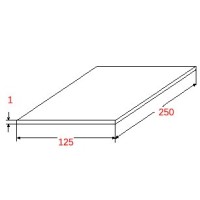 Φύλλο Λαμαρίνας Αλουμινίου 1250x2500x1mm λευκό στη μια όψη