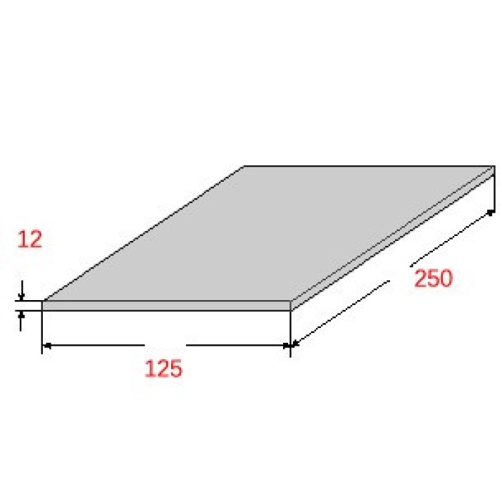 Λαμαρίνα Σιδήρου Γαλβανιζέ 1250x2500x12mm