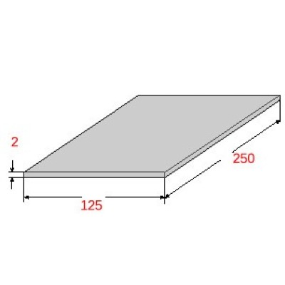 Λαμαρίνα Σιδήρου Γαλβανιζέ 1250x2500x2mm