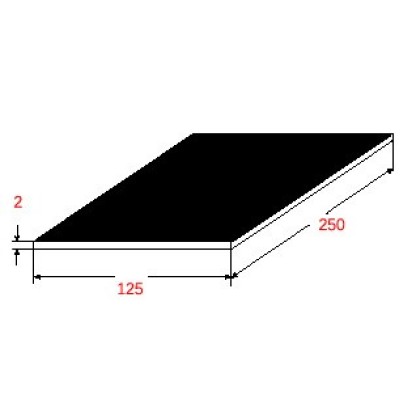 Λαμαρίνα Σιδήρου Μαύρη 1250x2500x2mm