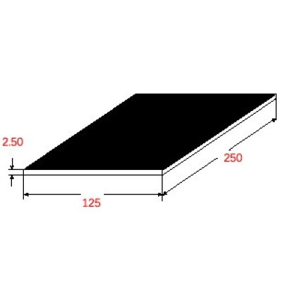 Λαμαρίνα Σιδήρου Μαύρη 1250x2500x2.5mm