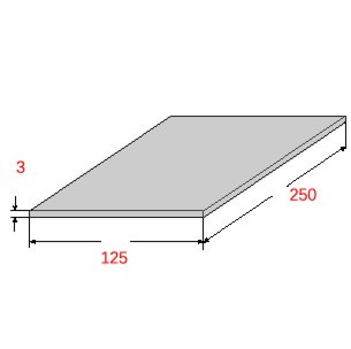 Λαμαρίνα Σιδήρου Γαλβανιζέ 1250x2500x3mm