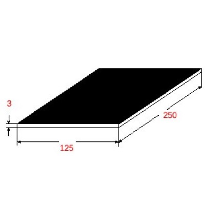 Λαμαρίνα Σιδήρου Μαύρη 1250x2500x3mm