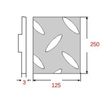 Λαμαρίνα Κριθαράκι Σιδήρου Γαλβανιζέ 1250x2500x3mm