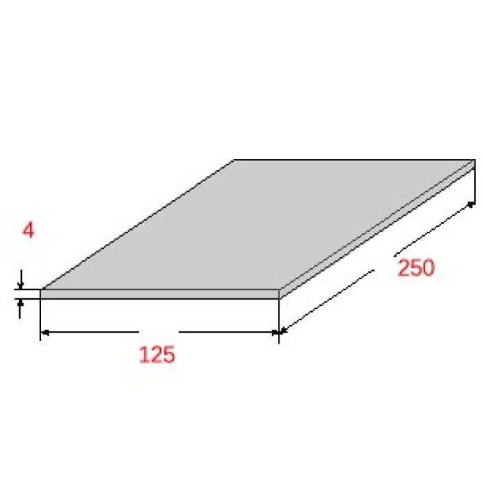 Λαμαρίνα Σιδήρου Γαλβανιζέ 1250x2500x4mm