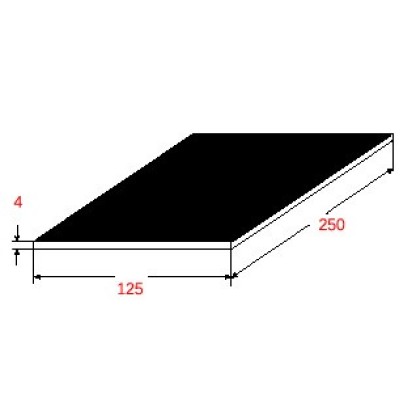 Λαμαρίνα Σιδήρου Μαύρη 1250x2500x4mm