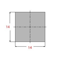 Μασίφ Τετράγωνο Γαλβανιζέ 14x14 6m 