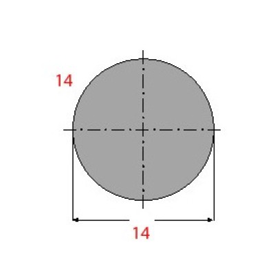 Μασίφ Στρογγυλό Γαλβανιζέ 14x14 6m (Φ14)