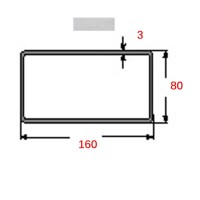 Κοιλοδοκός 160x80x3mm Γαλβανιζέ 6m