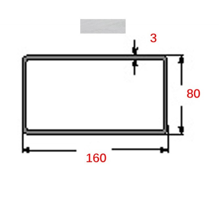 Κοιλοδοκός 160x80x3mm Γαλβανιζέ 6m