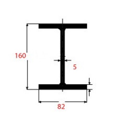 Ητα IPE Μαύρο 160x82x5mm 6m