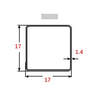 Στραντζαριστό 17x17x1.4mm Γαλβανιζέ ενισχυμένου τύπου 5m