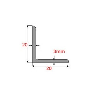 Γωνία Γαλβανιζέ 20x20x3mm 6m