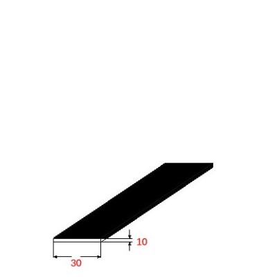 Λάμα 30x10mm Μαύρη 6m