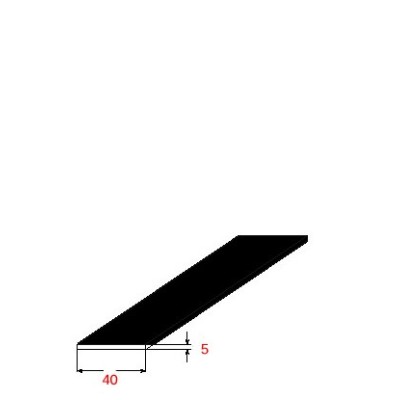 Λάμα 40x5mm Μαύρη 6m