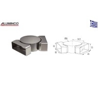 Σύνδεσμος μεταβλητής γωνίας κουπαστής F50-201/203 Aluminco 4332