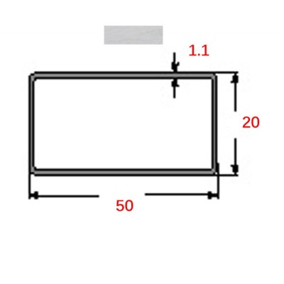 Στραντζαριστό 50x20x1.1mm Γαλβανιζέ απλού τύπου 5m