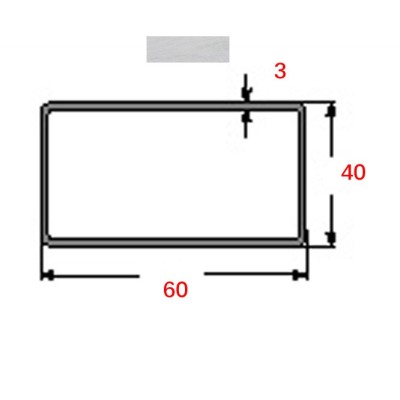 Κοιλοδοκός 60x40x3mm Γαλβανιζέ 6m