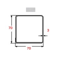 Κοιλοδοκός 70x70x3mm Γαλβανιζέ 6m