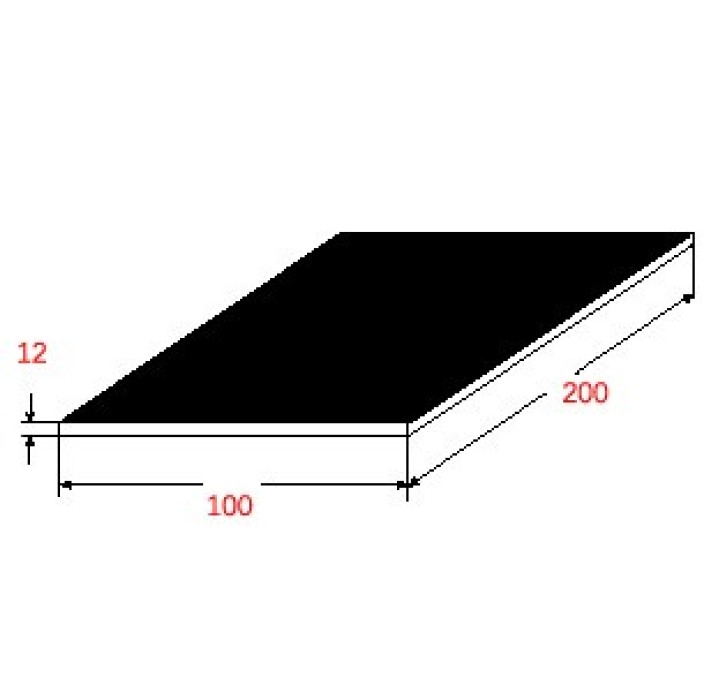 Λαμαρίνα Σιδήρου Μαύρη 1000x2000x12mm