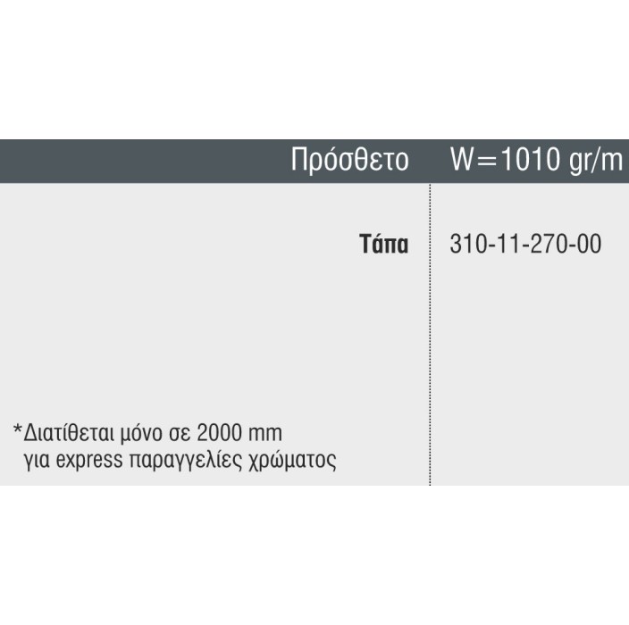 Πρόσθετο M11270 σειράς Μ11000 Smartia Alumil 2m σε χρώμα λευκό 9016