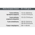 Φύλλο European Groove M11434 σειράς Μ11000 Smartia Alumil 6m σε χρώμα λευκό 9016