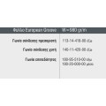 Φύλλο European Groove M9550 σειράς Μ9400 Comfort Alumil 6m σε χρώμα λευκό 9016