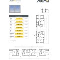 Ταμπλάς M11242 σειράς Μ11000 Smartia Alumil 2m σε χρώμα λευκό 9016