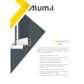 Οδηγός τζάμι-σίτα- πατζούρι S326 με στενή σίτα σειράς S350 Smartia Alumil 6m σε χρώμα λευκό 9016